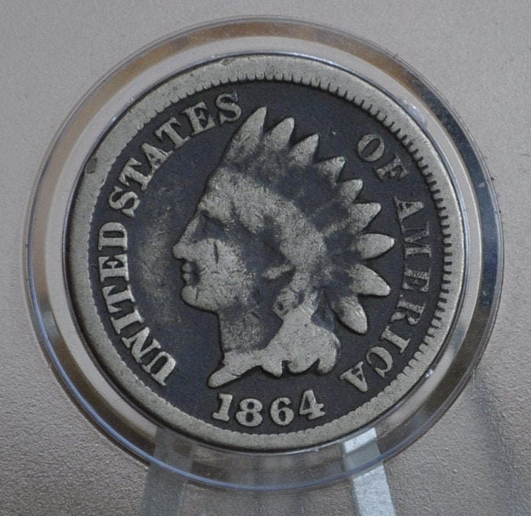 1864 Cupronickel Indian Head Penny - Choose by Grade - Good Early Date - Civil War Era - 1864 Copper Nickel Variety 1864
