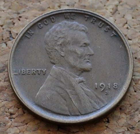 1918-S Wheat Penny - Choose By Grade / Condition, F-Xf - San Francisco Mint - Wwi Era Us Cent - 1918 S Wheat Ear Cent - 1918S