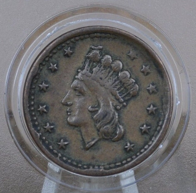 1864 Civil War Token - Union For Ever - XF (Extremely Fine) Condition - Indian Head 1864 Civil War Tokens