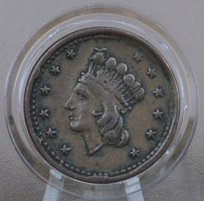 1864 Civil War Token - Union For Ever - XF (Extremely Fine) Condition - Indian Head 1864 Civil War Tokens