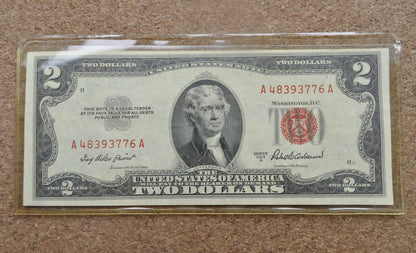 1953 Red Seal 2 Dollar Bill - ALL GRADES - Choose By Grade - 1953 Two Dollar United States Note 1953