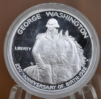 1982 George Washington Silver Commemorative Half Dollar - Proof, BU - P&D Mints - 1982 D Washington Half 1982 S - 250th Anniversary of Birth