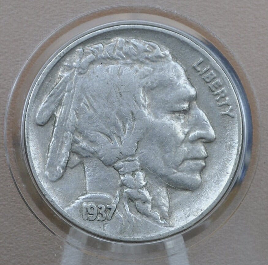 1937-S Buffalo Nickel - Vf-Xf (Very To Extremely Fine) Grades; Chose By Grade - San Francisco Mint - Indian Head Nickel 1937 S Nickel