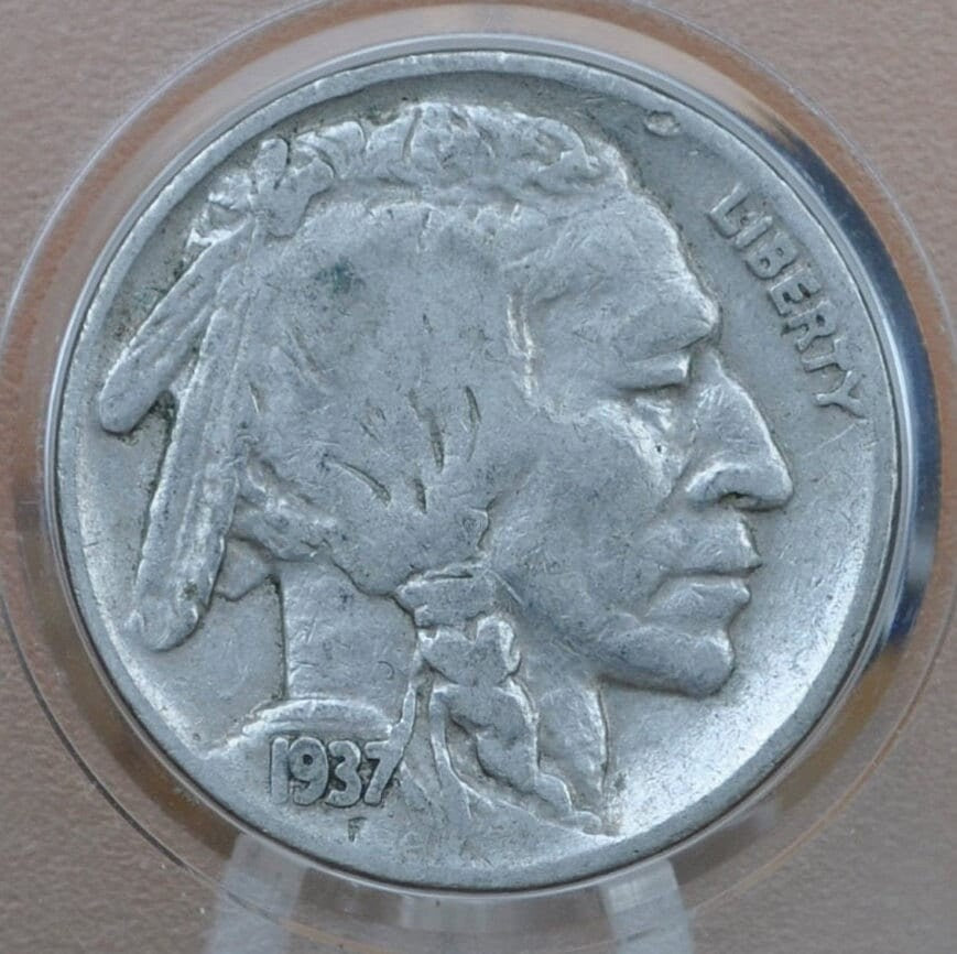 1937-S Buffalo Nickel - Vf-Xf (Very To Extremely Fine) Grades; Chose By Grade - San Francisco Mint - Indian Head Nickel 1937 S Nickel