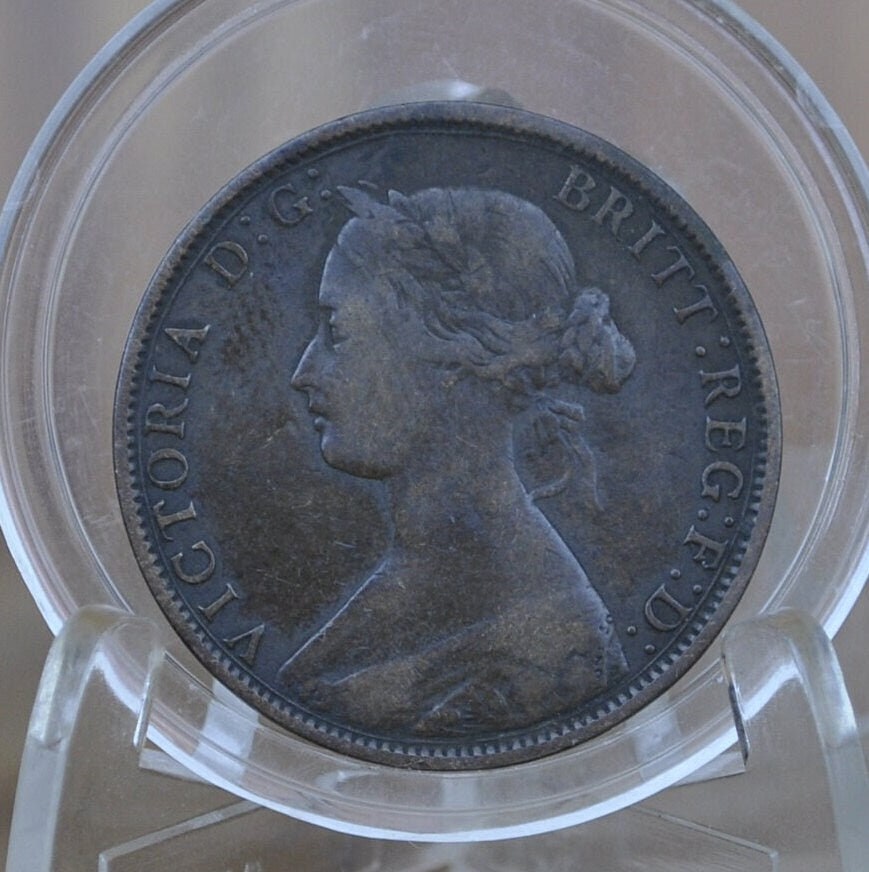 1861 Nova Scotia One Cent - VF Grade / Condition (Very Fine) - Small Rosebud - Nova Scotia 1 Penny 1861 Cent - Only 4 Years of Issue