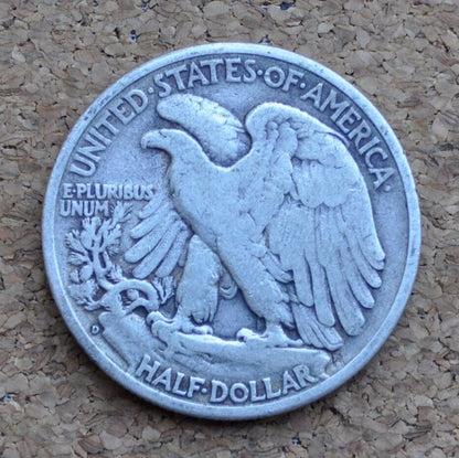 1943-D Walking Liberty Silver Half Dollar - Choose by Grade / Condition - Denver Mint - 1943D, 1943 D WLH