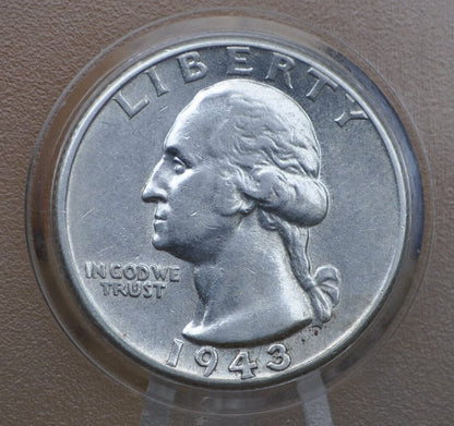 1943 Washington Silver Quarter - VFXF-AU (Very - Extremely Fine to AU) Grades - Philadelphia Mint - 1943 P Silver Quarter 1943