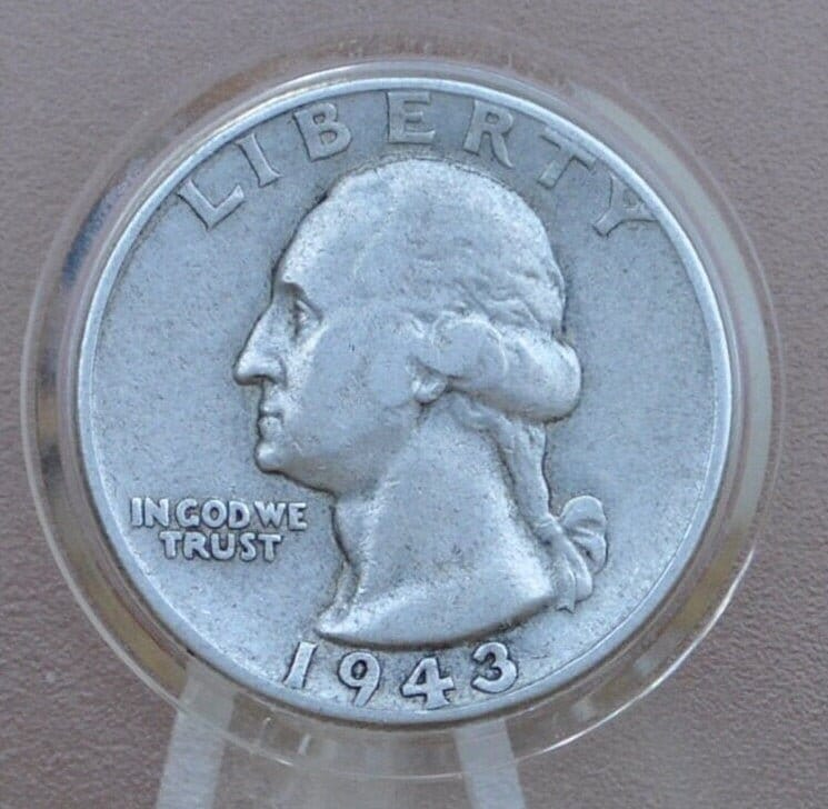 1943 Washington Silver Quarter - VFXF-AU (Very - Extremely Fine to AU) Grades - Philadelphia Mint - 1943 P Silver Quarter 1943