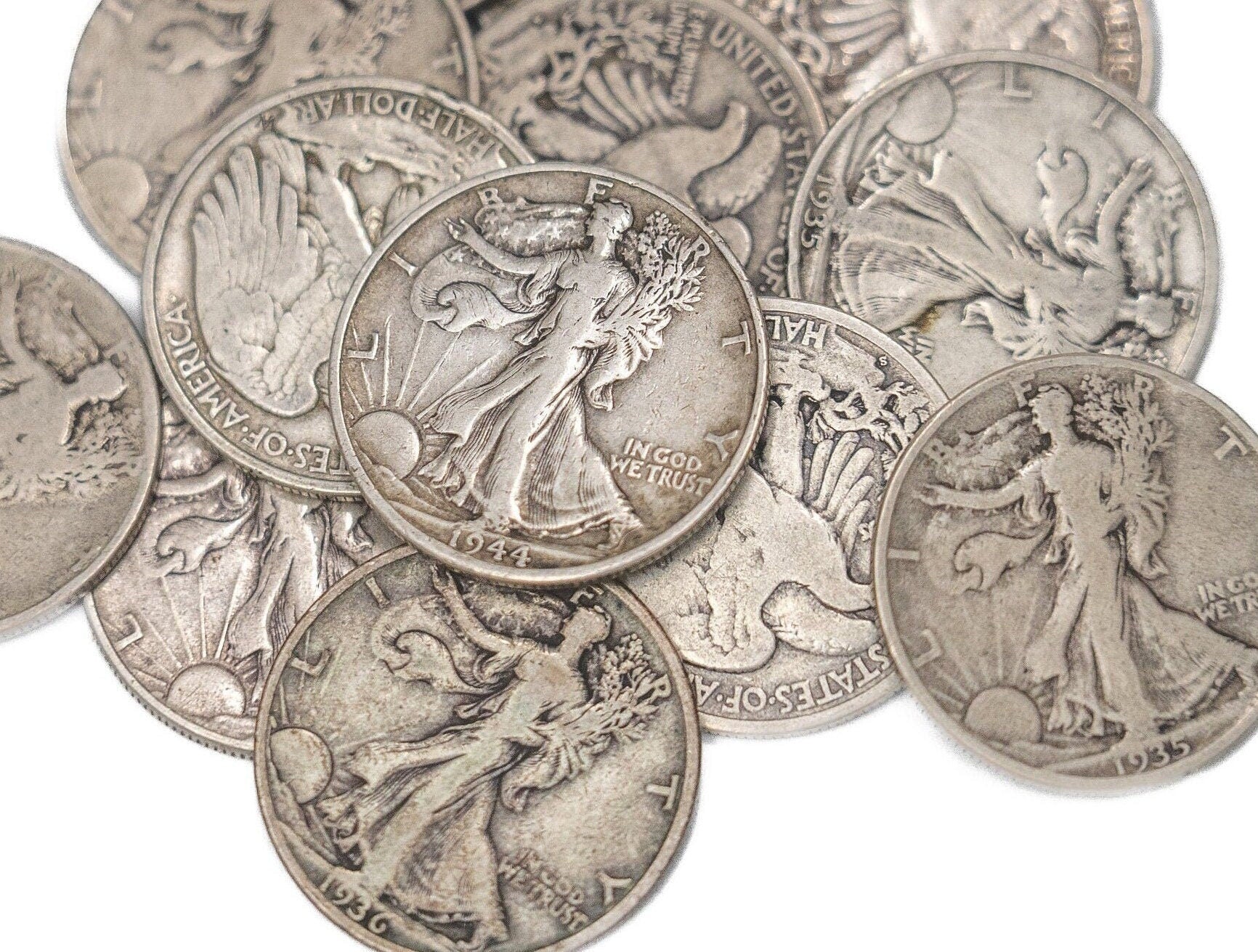 Walking Liberty Half Dollars - Silver Half Dollar - WLH - 1916-1947 - US Silver Half Dollars from the 1910s, 20s, 30s, and 40s