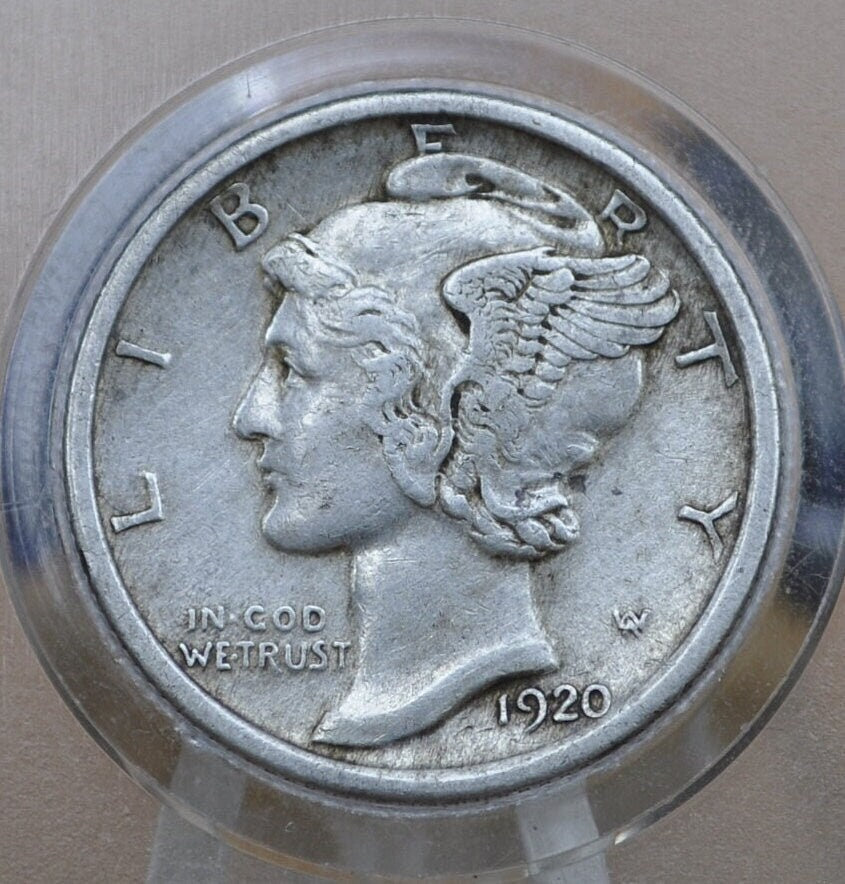 1920 Mercury Silver Dime P,D,S - Choose by Grade / Condition & Mint Mark - Philly, Denver, San Fran - 1920 S Winged Liberty Head Dime 1920 D