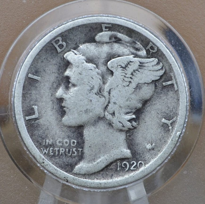 1920 Mercury Silver Dime P,D,S - Choose by Grade / Condition & Mint Mark - Philly, Denver, San Fran - 1920 S Winged Liberty Head Dime 1920 D
