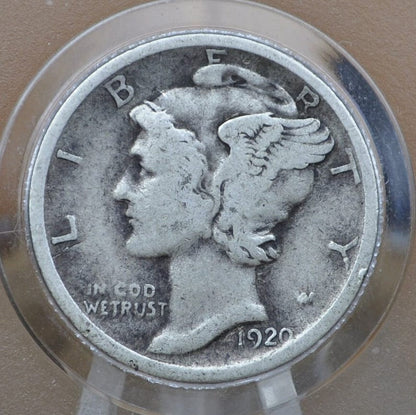 1920 Mercury Silver Dime P,D,S - Choose by Grade / Condition & Mint Mark - Philly, Denver, San Fran - 1920 S Winged Liberty Head Dime 1920 D
