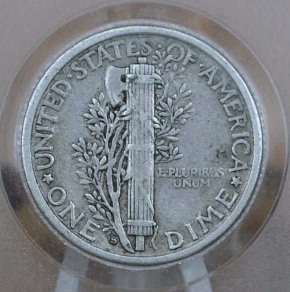1917-S Mercury Silver Dime - Choose by Grade - San Francisco Mint - 1917 S Winged Liberty Head Dime - Silver US Dime 1917 S Mercury