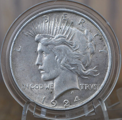 1924 Peace Silver Dollar - Choose by Grade XF-MS63 - 1924 P Silver Dollar - 1924 Silver Dollar Peace 1924 P - Philadelphia Mint