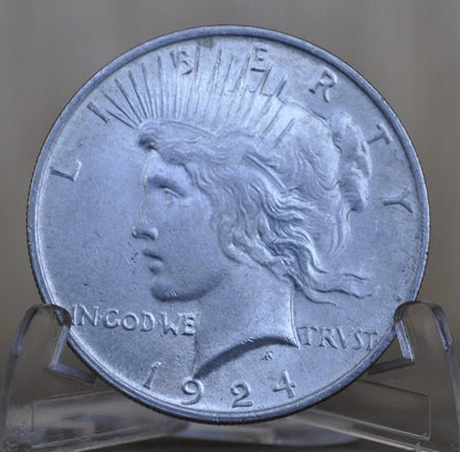 1924 Peace Silver Dollar - Choose by Grade XF-MS63 - 1924 P Silver Dollar - 1924 Silver Dollar Peace 1924 P - Philadelphia Mint