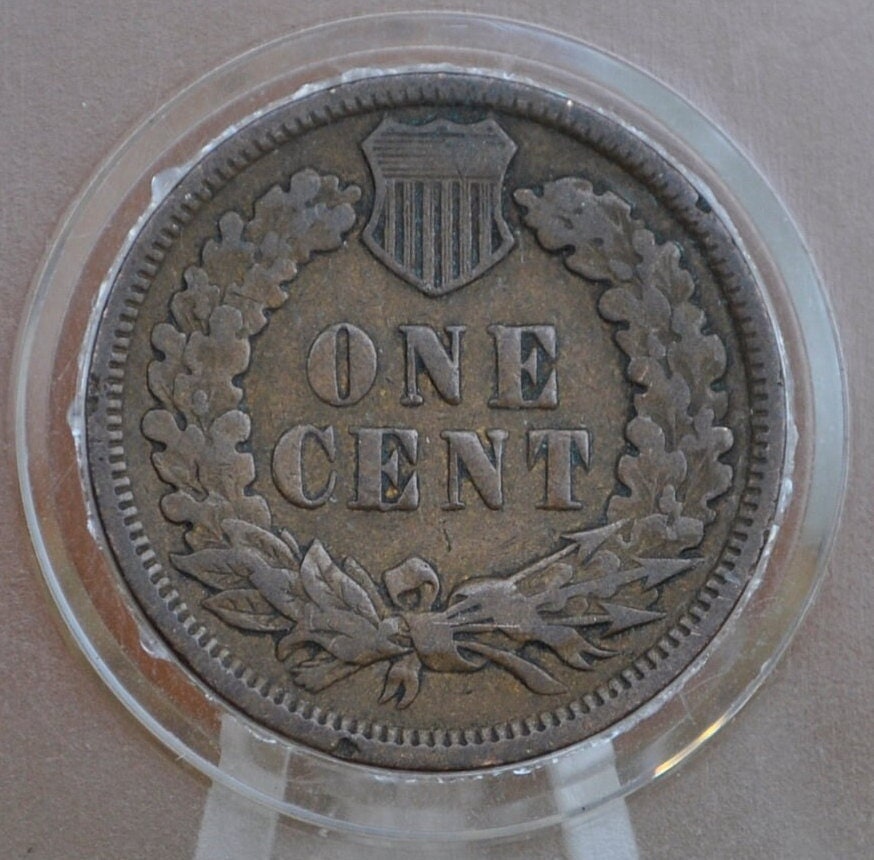 1865 Indian Head Penny - Choose by Grade - Civil War Era Coin - 1865 Cent US One Cent 1865 Indian Head Cent - Early Date