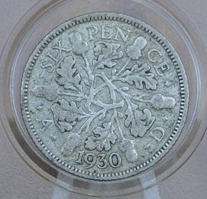 1920s Silver Sixpence Great Britain - Choose by Date - King George - 92.5% Silver - UK Six pence coins 6 Pence UK coins - Great for weddings