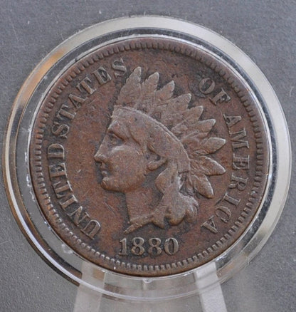 1880 Indian Head Penny - Choose by Grade / Condition - Great Date - Indian Head Cent 1880