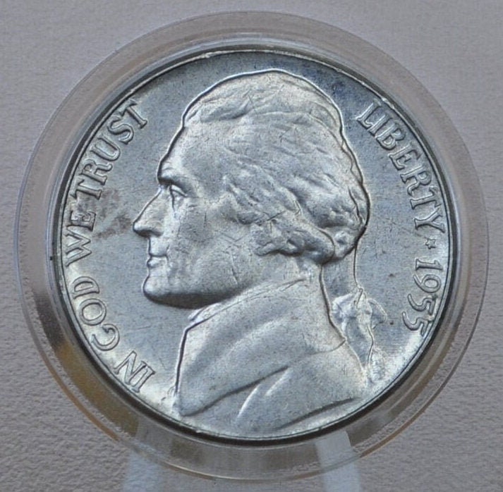 1955 Jefferson Nickel - Choose By Grade, F-Bu (Fine To