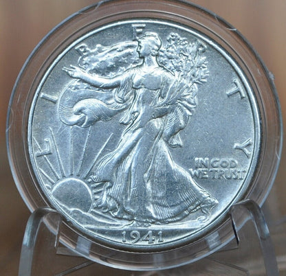 1941-D Walking Liberty Silver Half Dollar - VF (Very Fine to About Uncirculated) Choose by Grade -Denver Mint - 1941 D Half Dollar 1941D Wlh