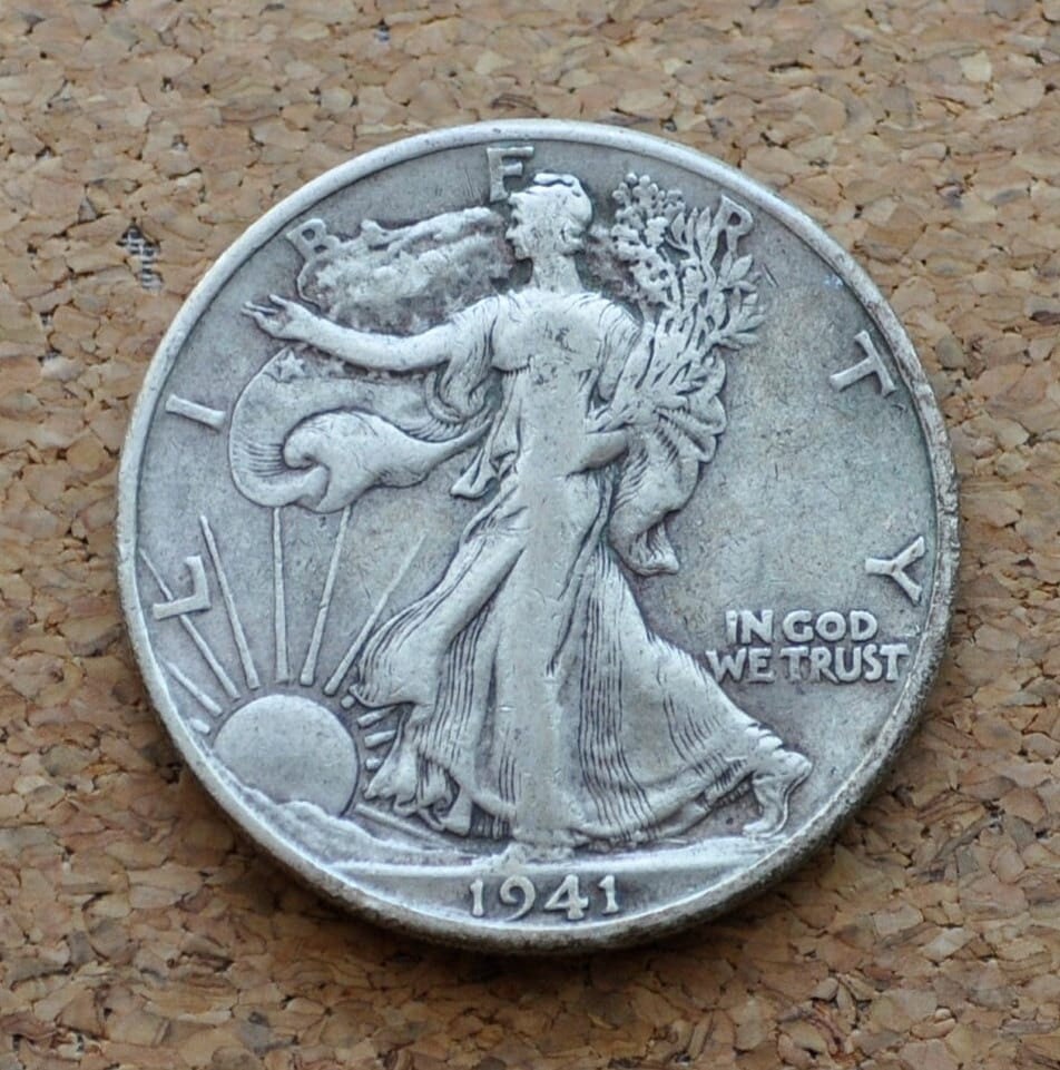1941-D Walking Liberty Silver Half Dollar - VF (Very Fine to About Uncirculated) Choose by Grade -Denver Mint - 1941 D Half Dollar 1941D Wlh