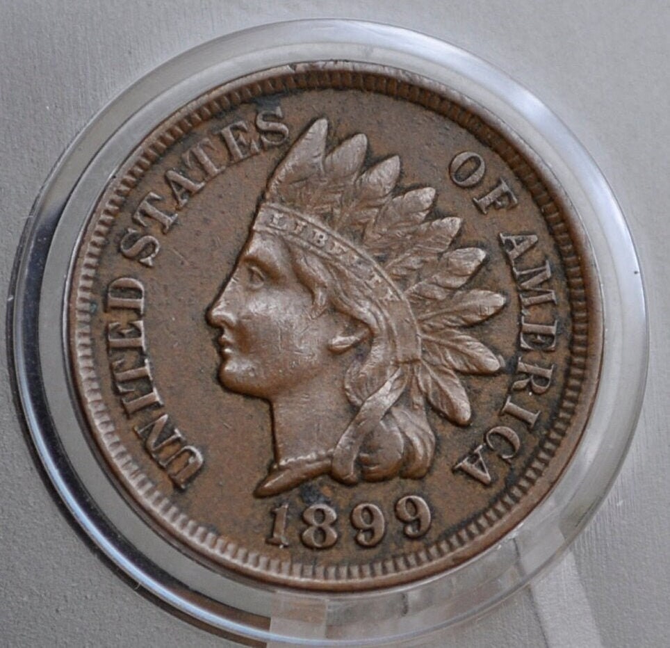 1899 Indian Head Penny - VF-XF (Very Fine to Extremely Fine) Grade / Condition - Indian Head Cent 1899