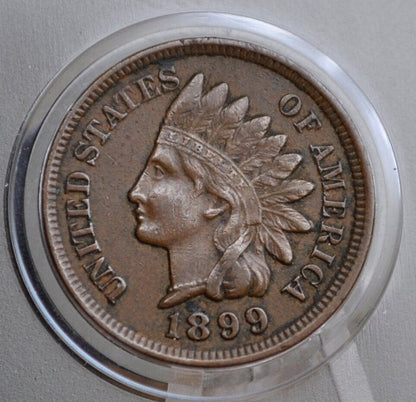 1899 Indian Head Penny - VF-XF (Very Fine to Extremely Fine) Grade / Condition - Indian Head Cent 1899