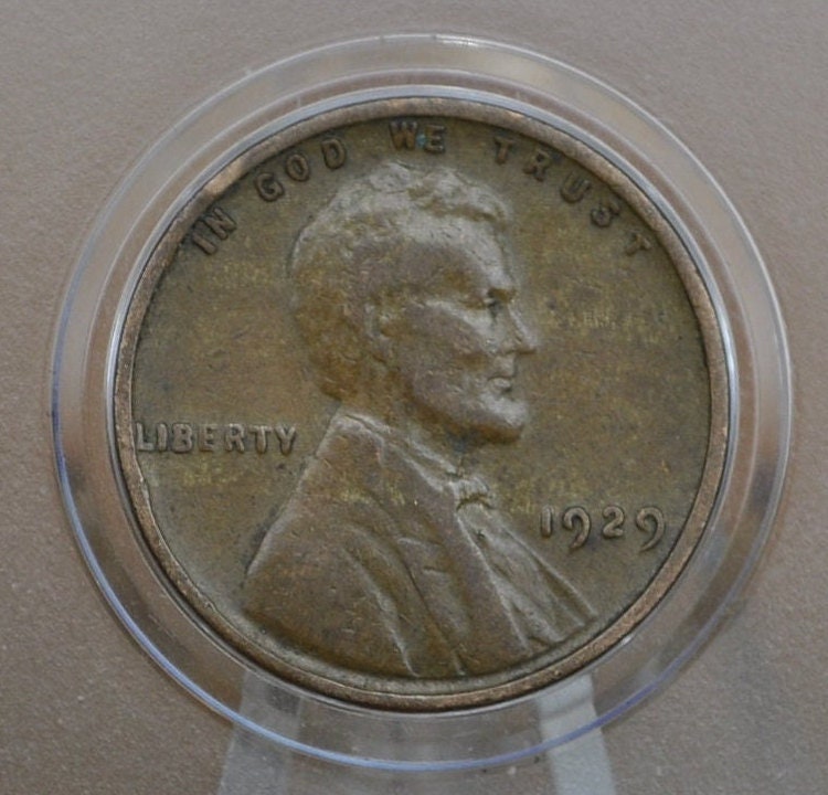 1929 Wheat Penny - F-Vf (Fine To Very Fine) Grade / Condition - Philadelphia Mint - 1929 P Wheat Ear Cent 1929 P Wheat Back Penny