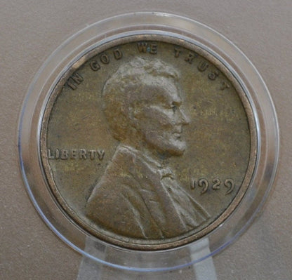 1929 Wheat Penny - F-Vf (Fine To Very Fine) Grade / Condition - Philadelphia Mint - 1929 P Wheat Ear Cent 1929 P Wheat Back Penny