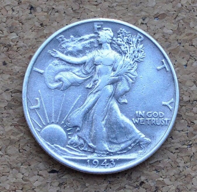 1943 Walking Liberty Silver Half Dollar - Choose by Grade VF-BU (Very Fine to Uncirculated) -Philadelphia Mint- 1943 P Walking Liberty