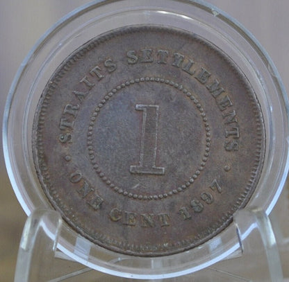 1885-1897 British Straits Settlements Cents - Choose by Date - Straits Settlements Penny - Queen Victoria - British Colonial Era Coins