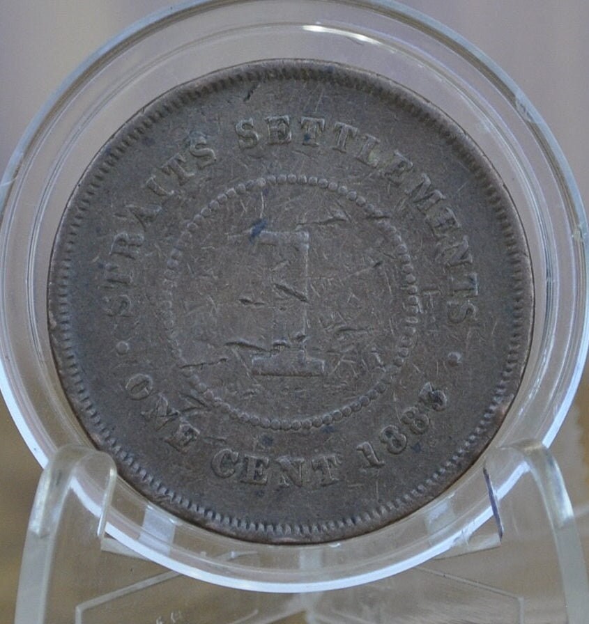 1885-1897 British Straits Settlements Cents - Choose by Date - Straits Settlements Penny - Queen Victoria - British Colonial Era Coins