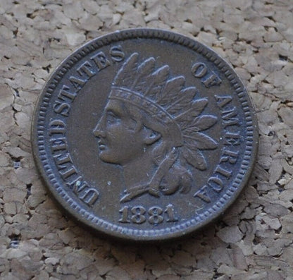 1881 Indian Head Penny - Choose by Grade / Condition - Great Date - Great Detail - 1881 Indian Cent