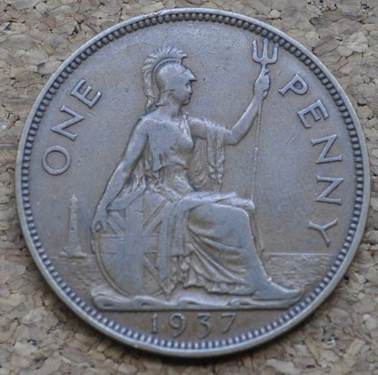 UK Pennies Large Cents 1937-1967 - Choose By Date, mixed conditions - 1930&#39;s, 1940&#39;s, 1950&#39;s 1960&#39;s UK Shillings Queen Elizabeth, George VI