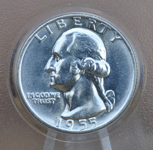 Uncirculated 1955-D Washington Quarter - Denver Mint - BU 1955D Quarter - Silver Quarter