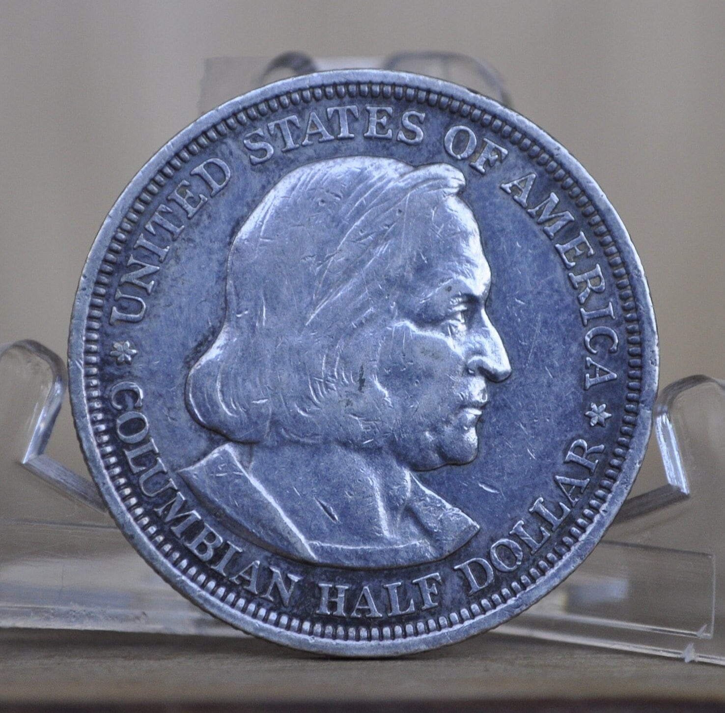 1893 Columbian Silver Commemorative Half Dollar - Chicago Worlds Fair Half Dollar 1893 World's Columbian Exposition Half Dollar 1892