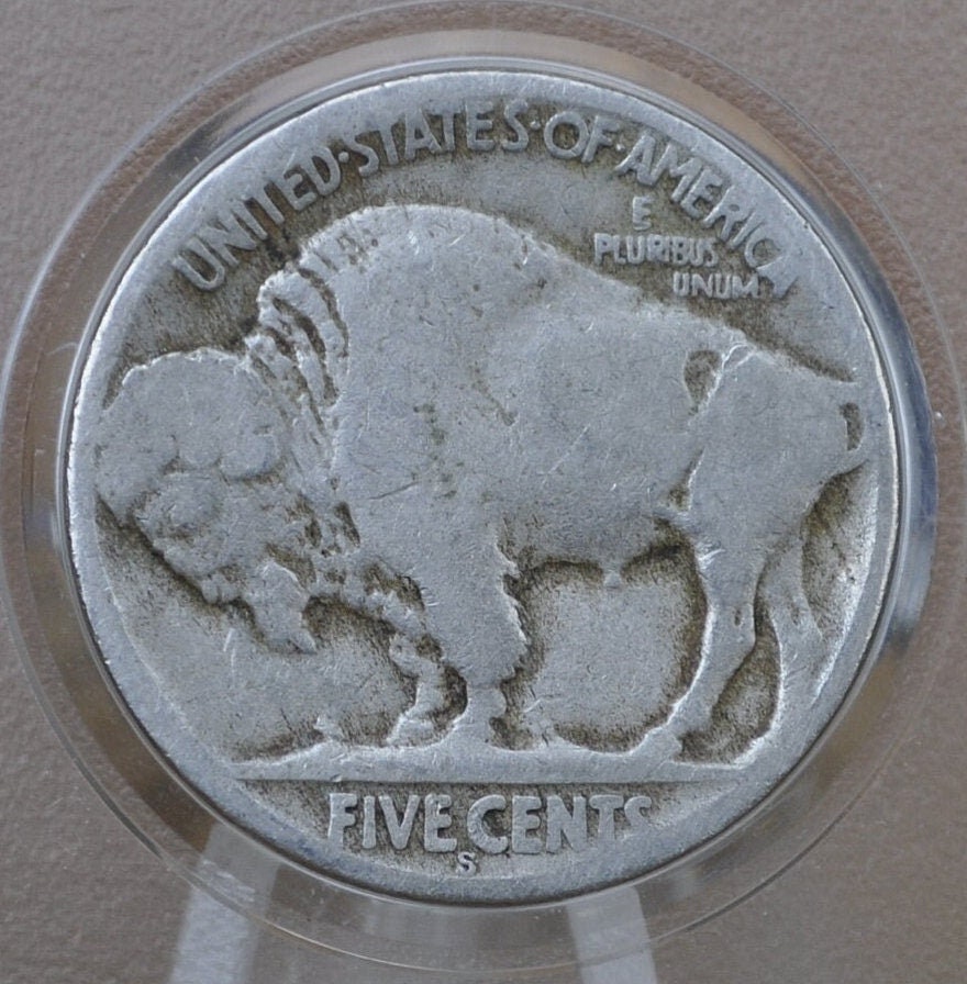 1927-S Buffalo Nickel - G-Vg (Good To Very Good) Grade / Condition - 1927-S Indian Head Nickel 1927 S - San Francisco Mint