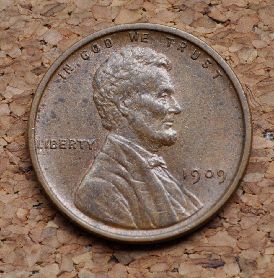 1909 VDB Wheat Penny - Choose by Grade - First Year Issue - Semi-Key Date - Rarer Wheat Penny - 1909 Vdb Lincoln Wheat Penny - G to AU