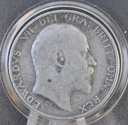 1910 Great Britain Silver 1 Shilling UK One Shilling 1910 - F Fine Grade - King George V - 1 Shilling 1910 Silver - Silver Shilling