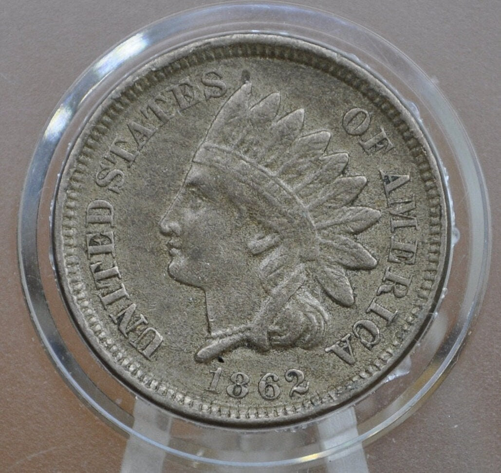 1862 Indian Head Penny - Choose by Grade - Good Early Date - 1862 Indian Head Cent 1862 One Cent - Civil War Era Cent