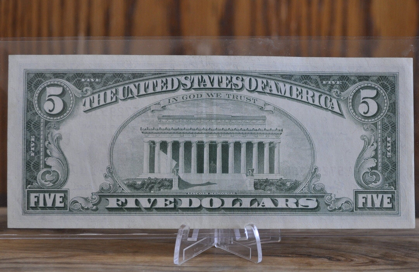 1963 5 Dollar United States Note Red Seal - Fine to AU, Choose by grade - 5 Dollar Bill 1963 Five Dollar Red Seal - Fr#1536