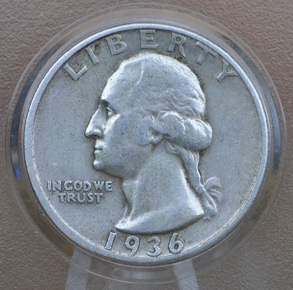 1936 Washington Quarter - G-XF (Good to Extremely Fine) Condition; Choose by Grade - Philadelphia Mint - 1936-P Washington Quarter