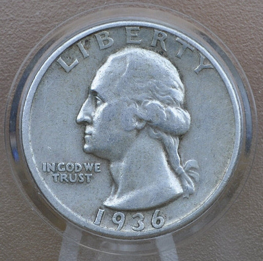 1936 Washington Quarter - G-XF (Good to Extremely Fine) Condition; Choose by Grade - Philadelphia Mint - 1936-P Washington Quarter