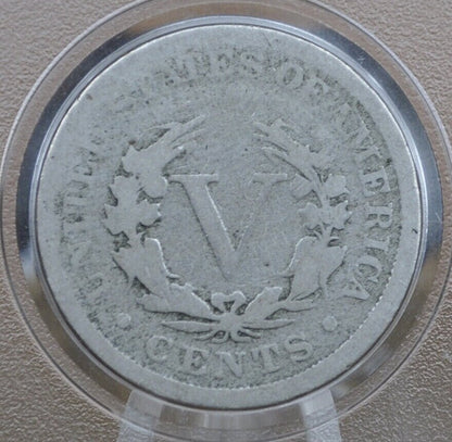 1889 V Nickel - AG-VG (About Good to Very Good) Grade - 1889 Liberty Head Nickel - Philadelphia Mint - Better Date - Nickel Collection