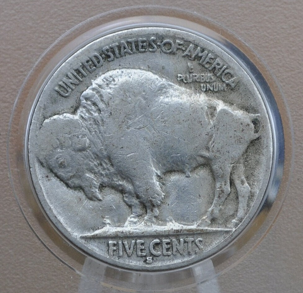 1916-S Buffalo Nickel - Better Date - G-Vg (Good To Very Good) Choose By Grade - San Francisco Mint 1916 S Buffalo Indian Head Nickel 1916 S