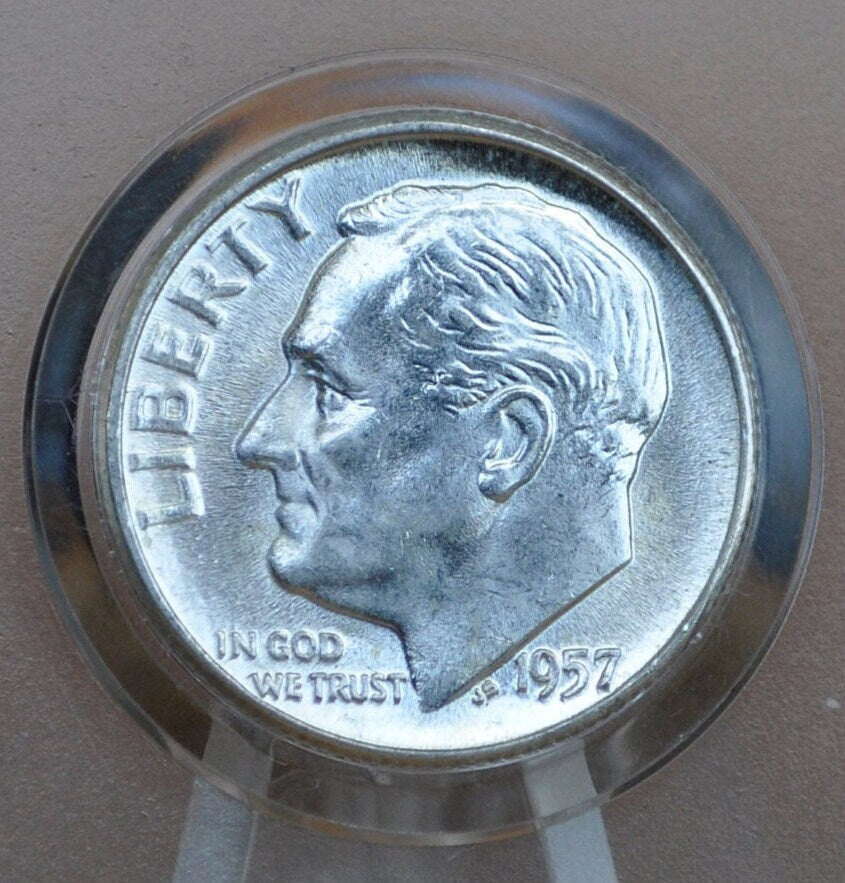 1957 P and D Roosevelt Silver Dimes - Choose Mint and Grade - Roosevelt Dime 1957 P, 1957 D Dime - Circulated & Uncirculated Dimes