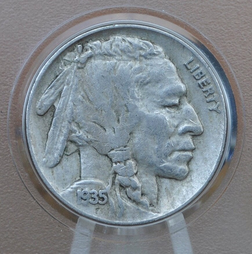 1935-D Buffalo Nickel - Vg-Xf (Very Good To Extremely Fine) Grades; Choose By Grade; Denver Mint - 1935 D Indian Head Nickel 1935 D