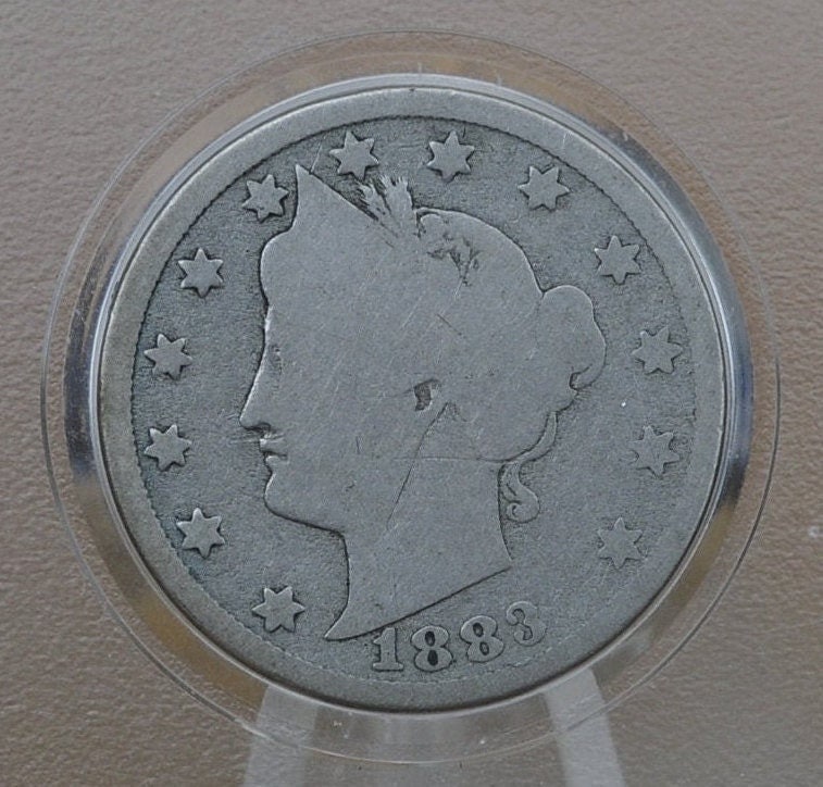 1883 Liberty Head V Nickel - Without Cents - Choose by Grade / Condition - 1883 V Nickel - First Year Produced