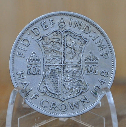 1940s Great Britain Half Crowns - King George - 1/2 Crown 1948 1949 United Kingdom HalfCrown Great for Jewelry, birthdays, gifts