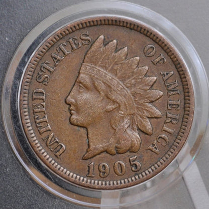 1905 Indian Head Penny - G-XF Choose by Grade (Good to Extremely Fine) - Indian Head Cent 1905 - US 1 Cent 1905 - Indian Head Pennies
